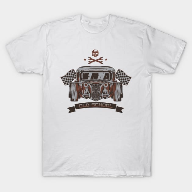 Old School Hot Rod T-Shirt by wearapex